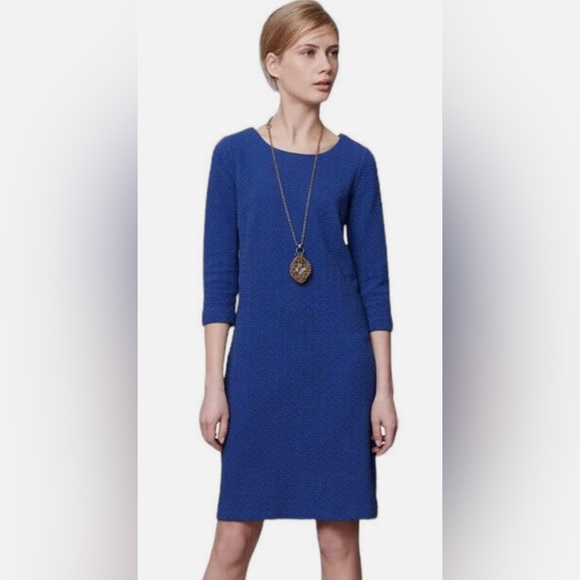 Ganni Anthropologie -  Lousa Shift Dress with Textured Cotton Stretch in… - Picture 1 of 6